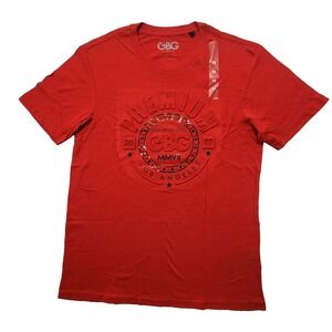 G by GUESS Los Angeles Men's Short Sleeve T-Shirt Size M Samuel Logo Tee Red